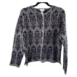 Vintage Women’s Pierre Cardin Lambswool & Cotton Blend Cardigan Sweater‎